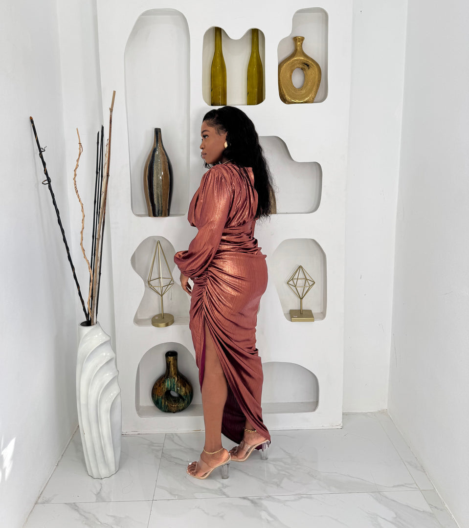 The Spotlight Metallic Midi dress