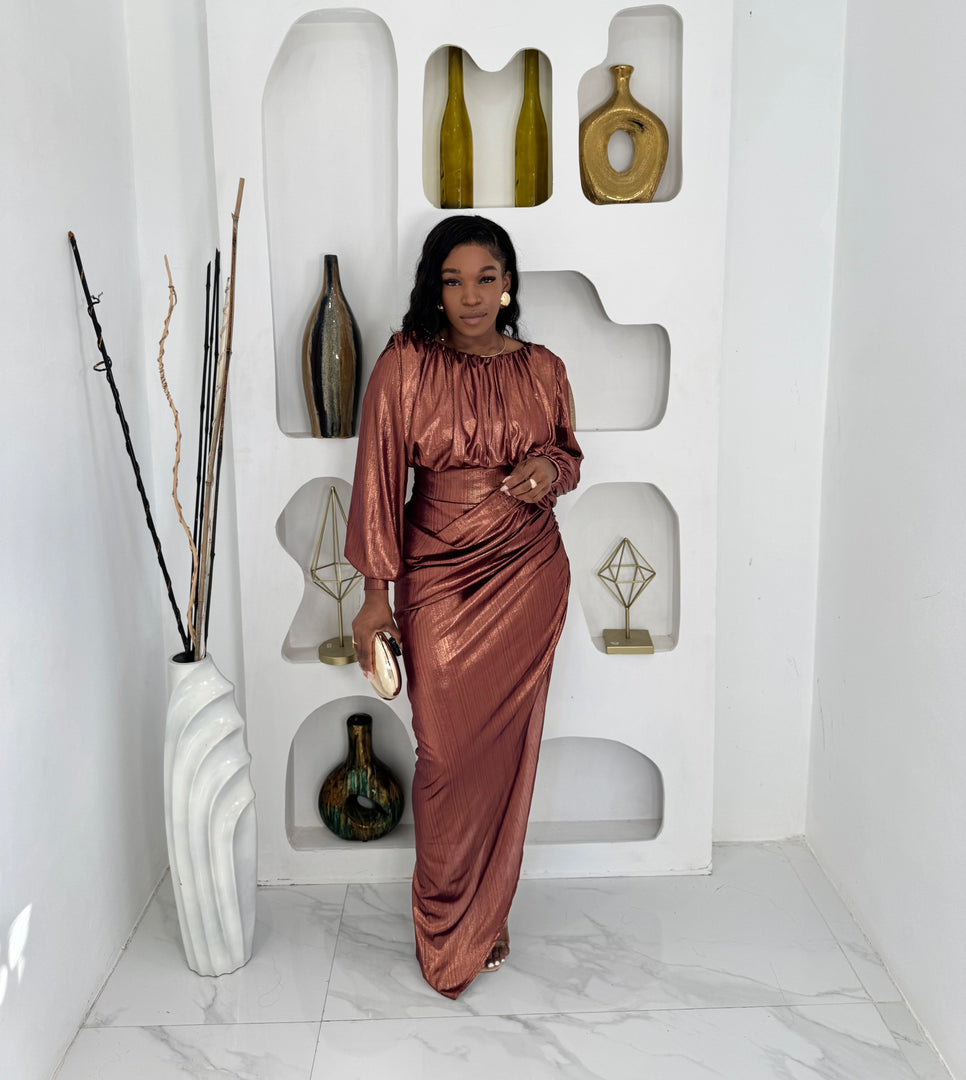 The Spotlight Metallic Midi dress