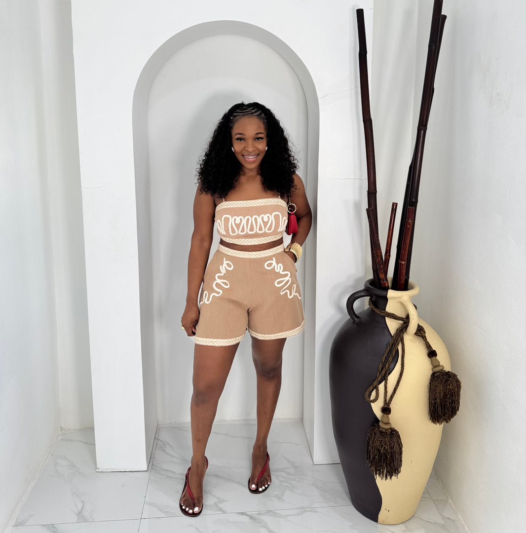 Nova embroidery set Mocha