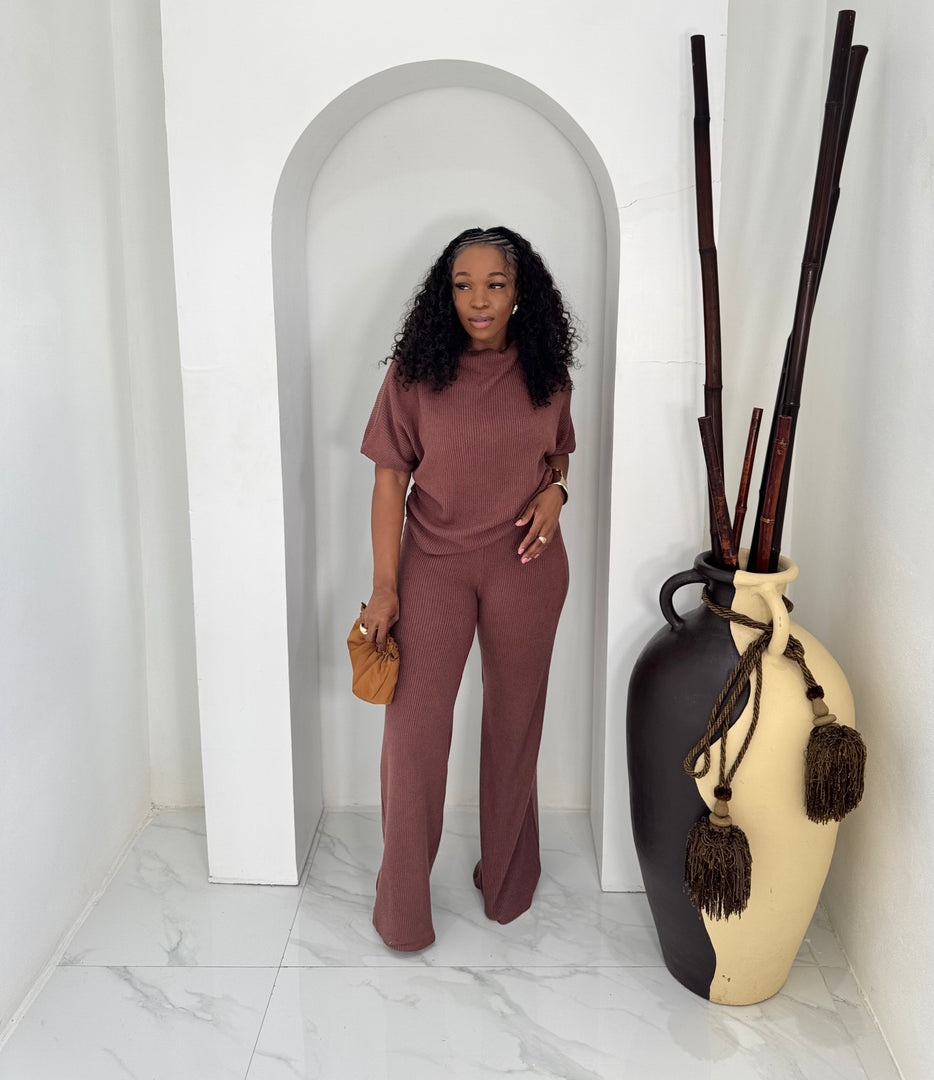 Sky Lounge knit pants set