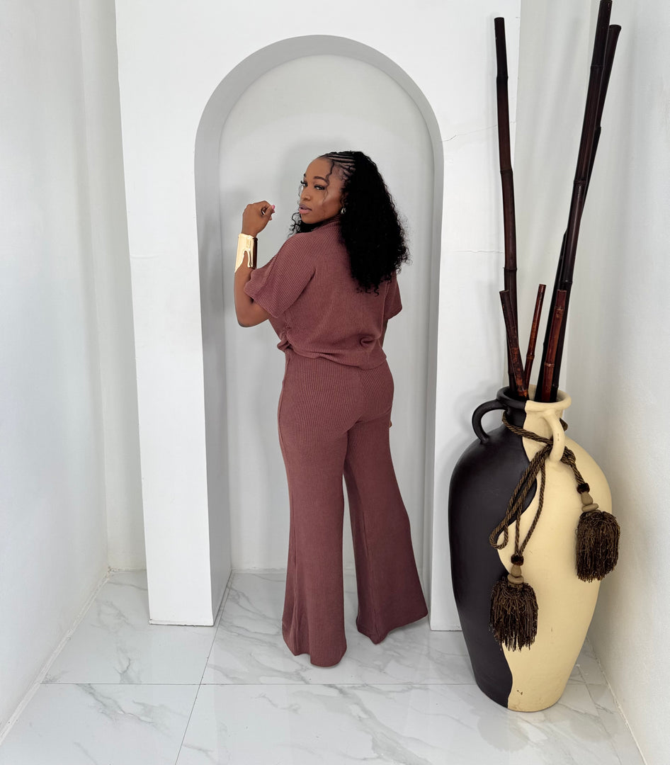 Sky Lounge knit pants set