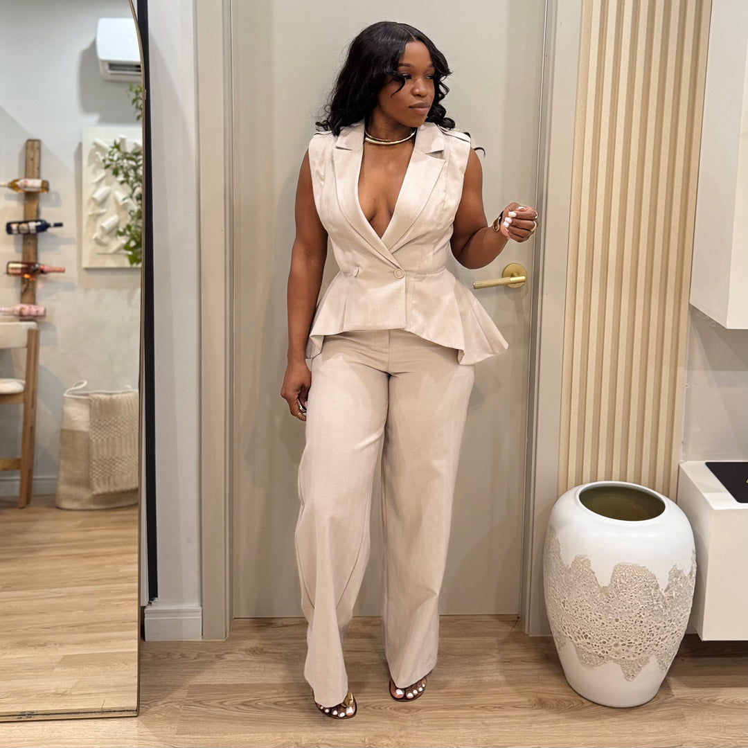 Noemi  vest 2 piece pants set