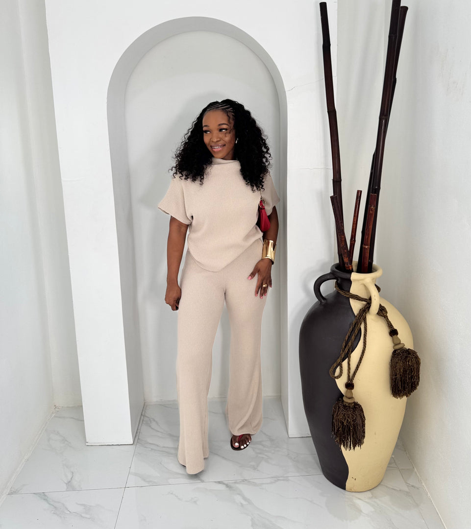 Sky Lounge knit pants set