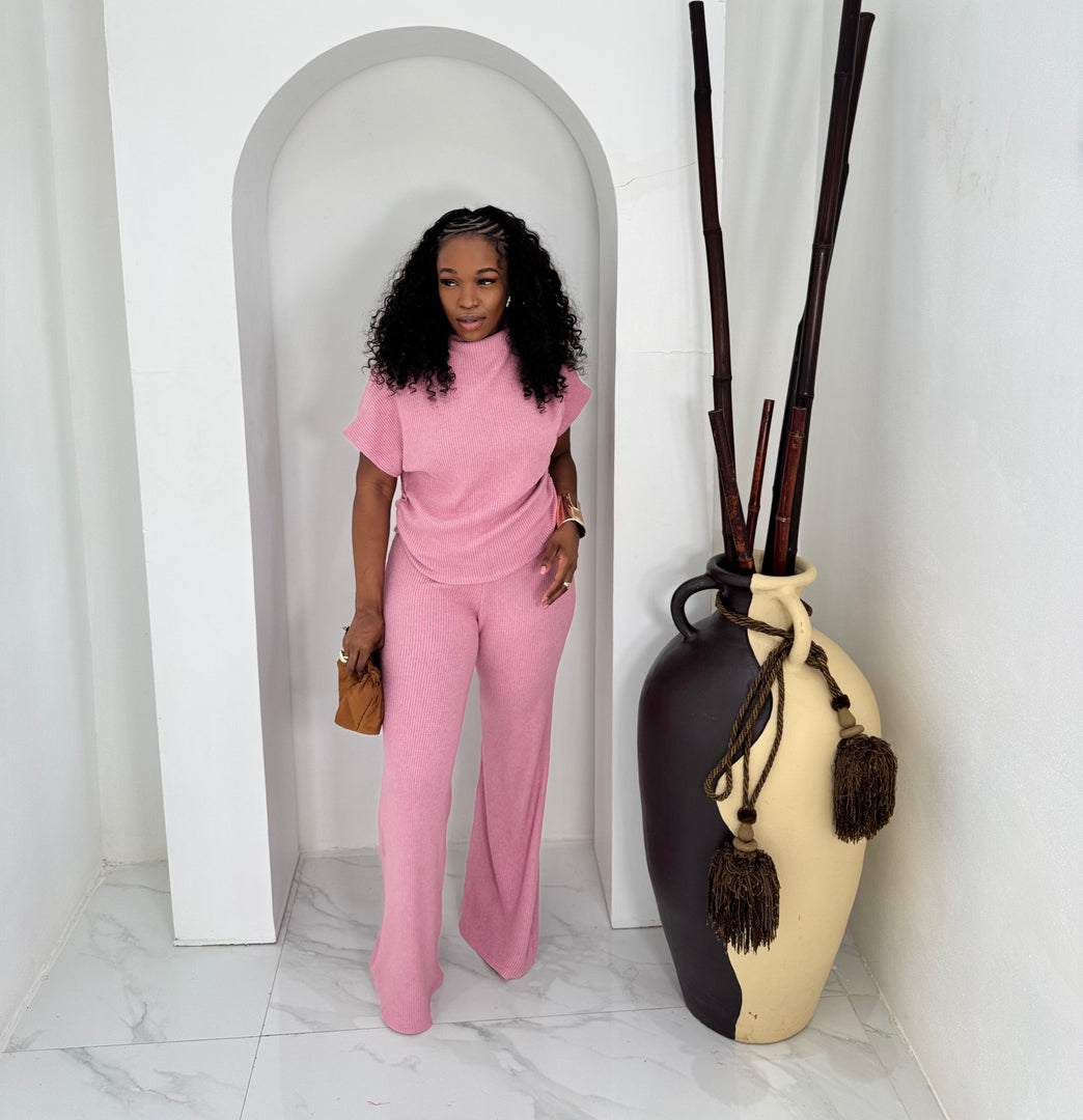 Sky Lounge knit pants set