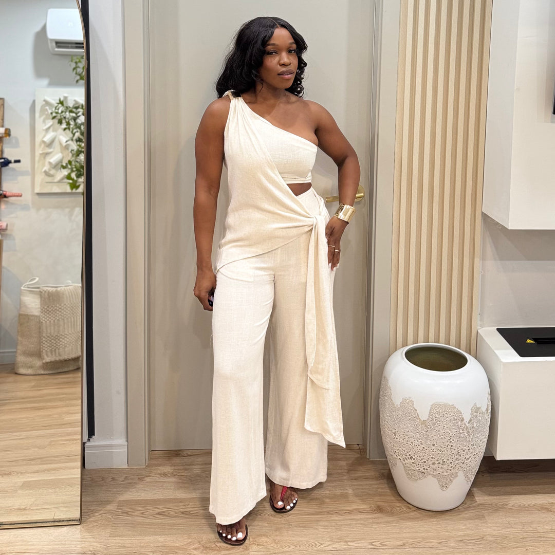 The Cove linen pants set
