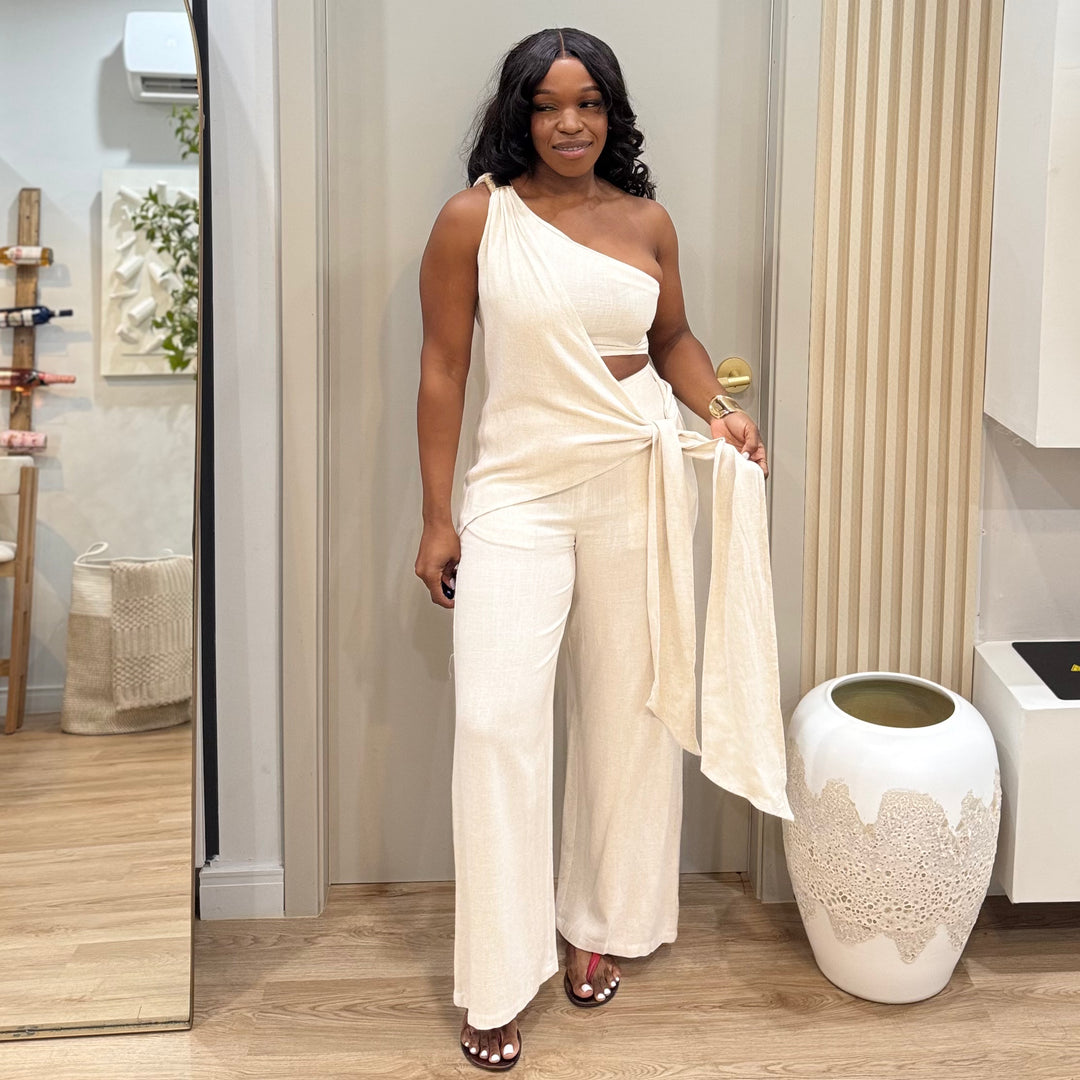 The Cove linen pants set