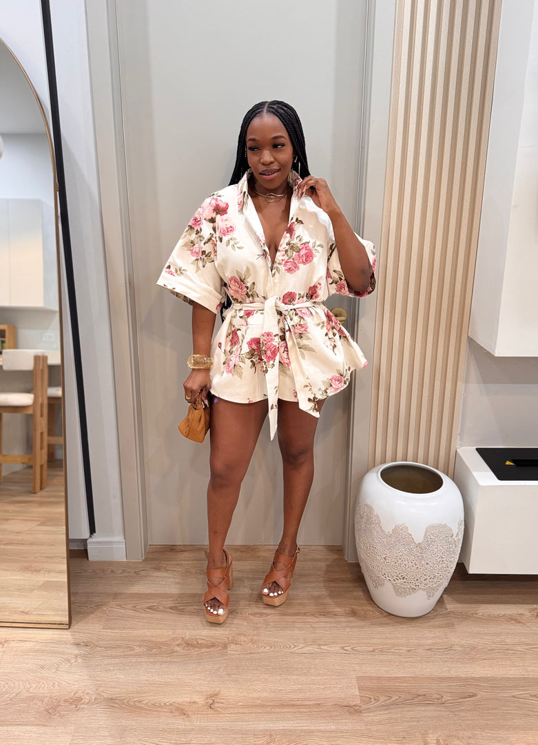 Spring Fling floral romper