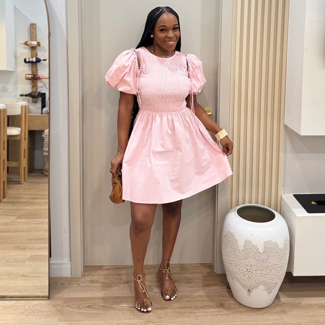 Nori prink midi day dress
