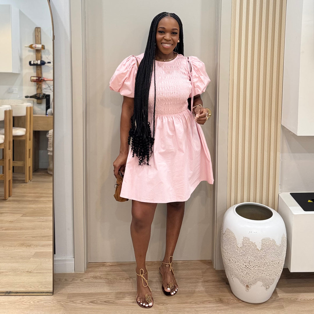 Nori prink midi day dress