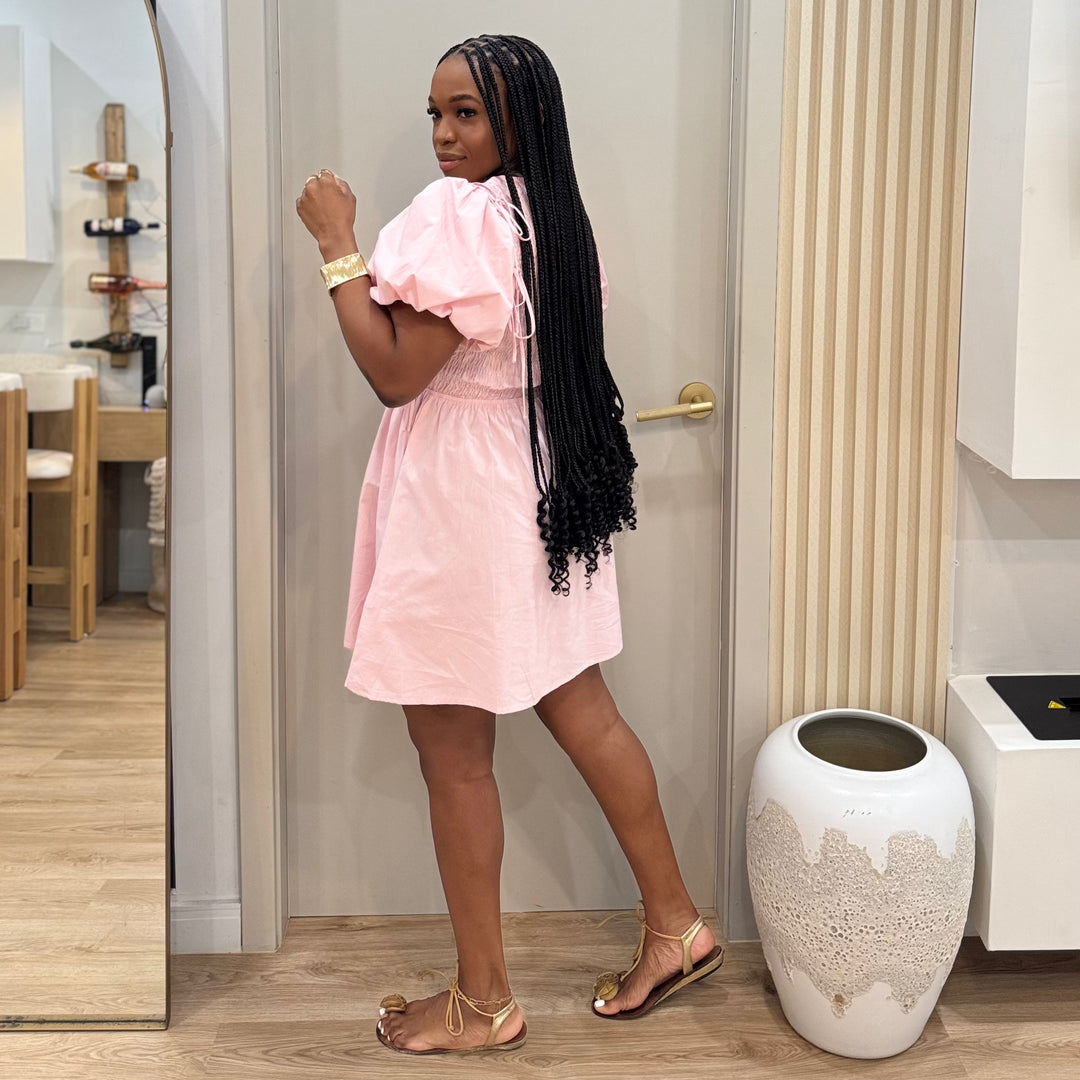 Nori prink midi day dress