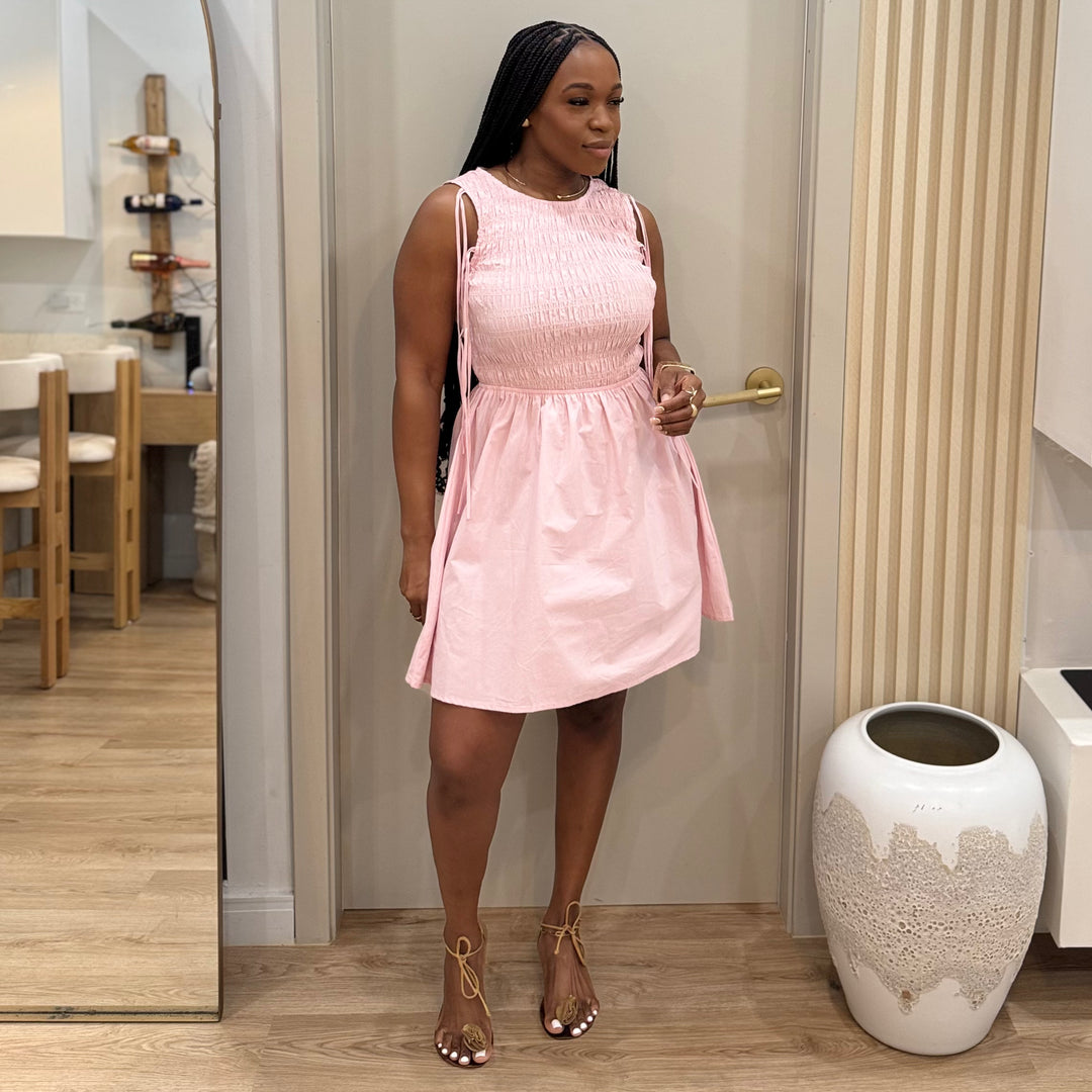 Nori prink midi day dress