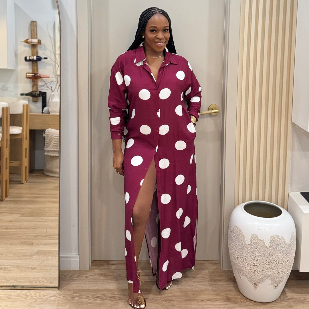 Jessie polka dot t shirt dress