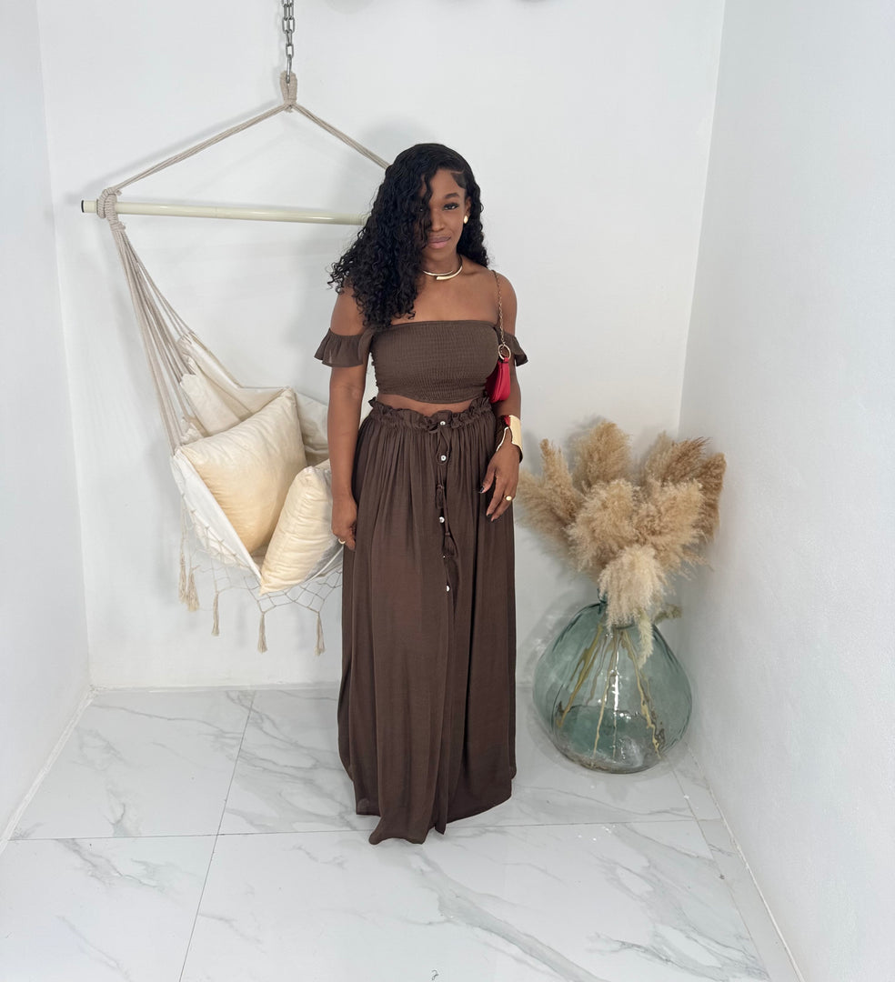 Faith 2 piece maxi skirt set