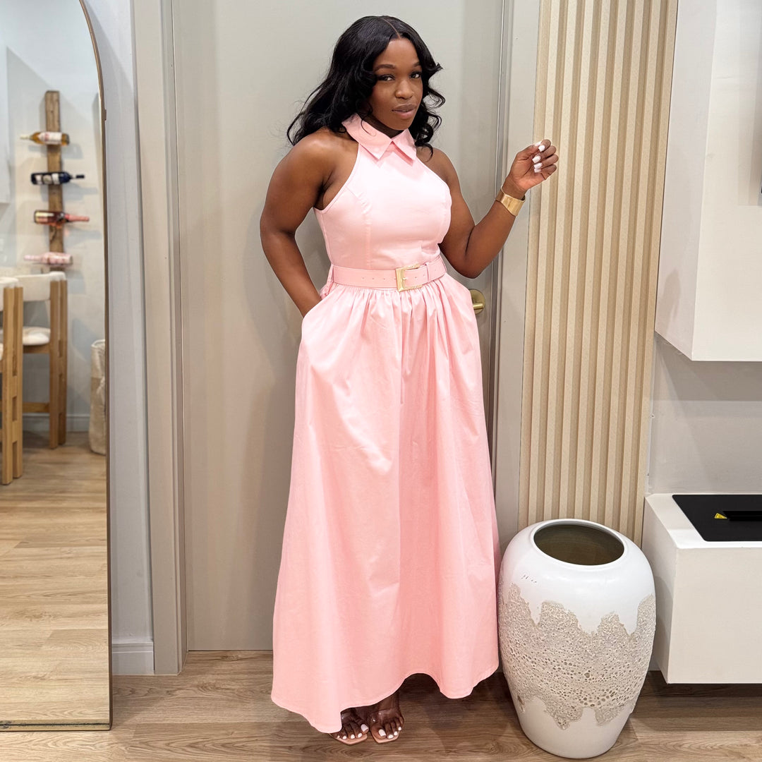 Chelsea belted midi dress