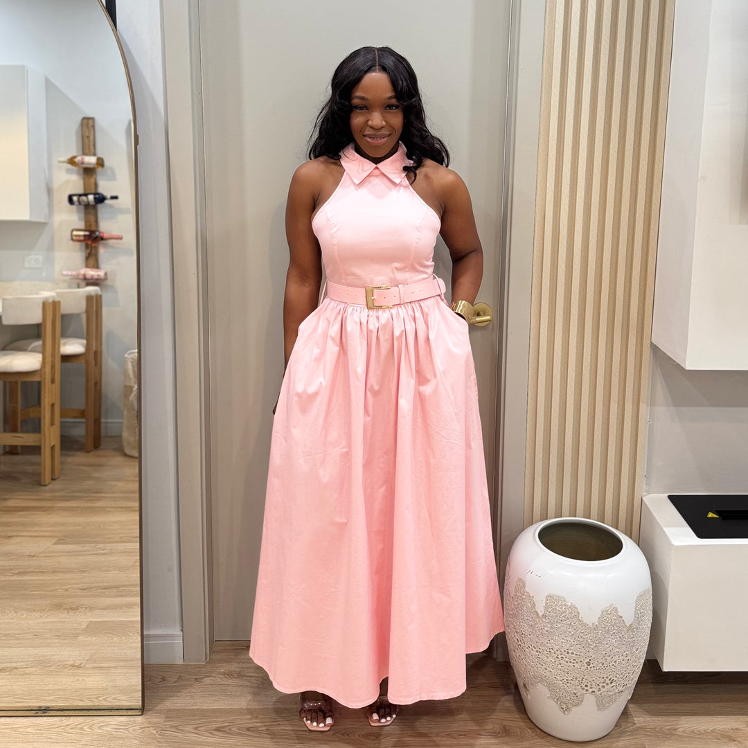Chelsea belted midi dress
