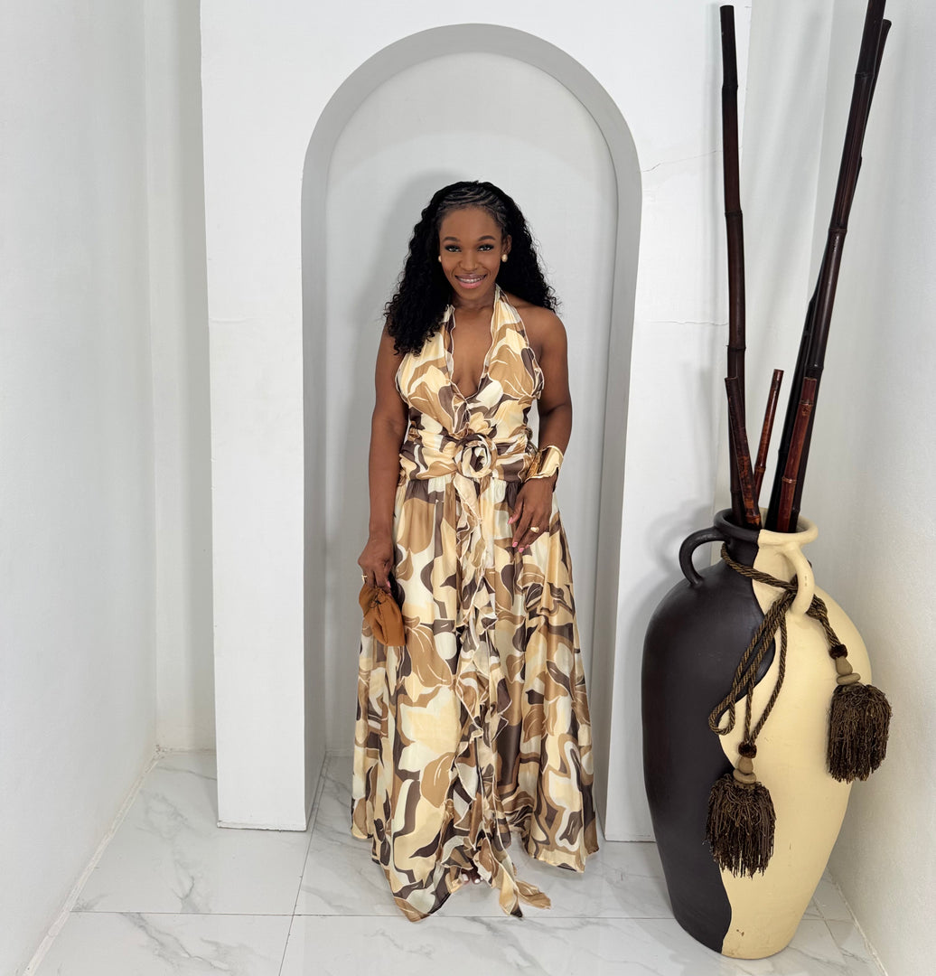 Island flow printed alter maxi dress