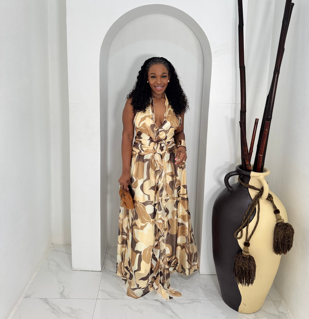 Island flow printed alter maxi dress