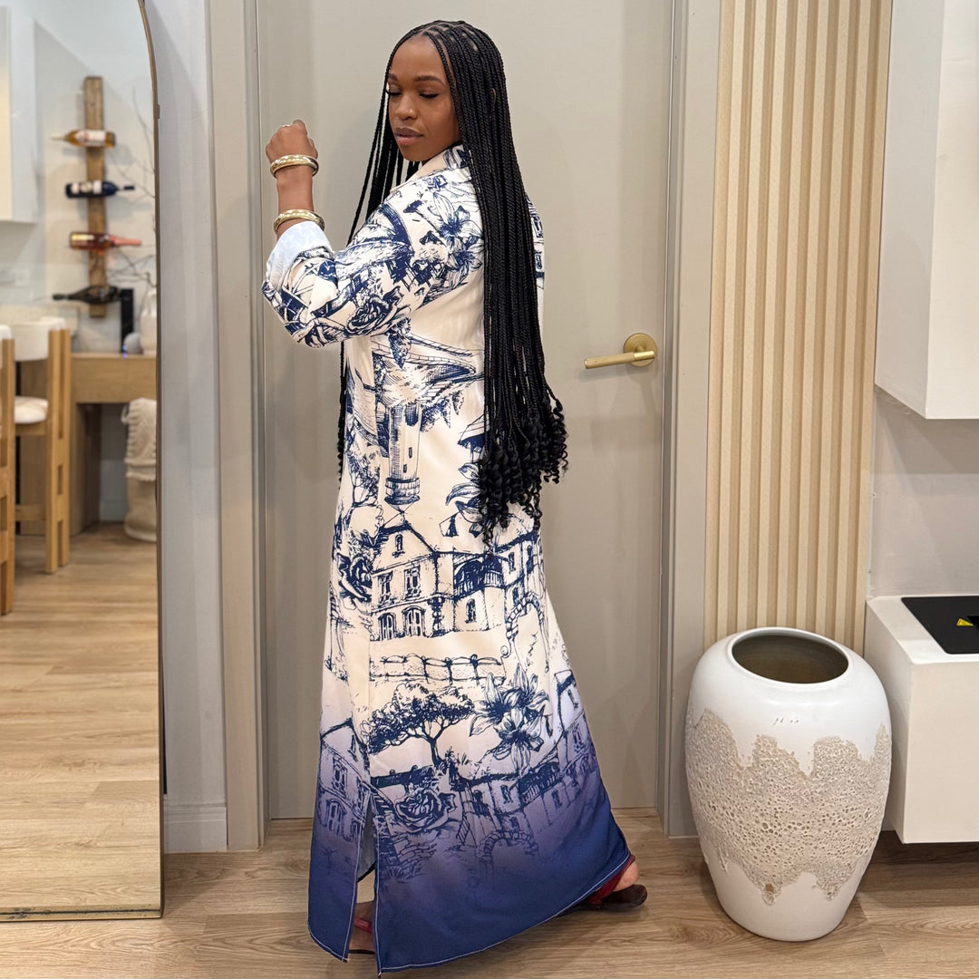 Summer in Greece printed dress