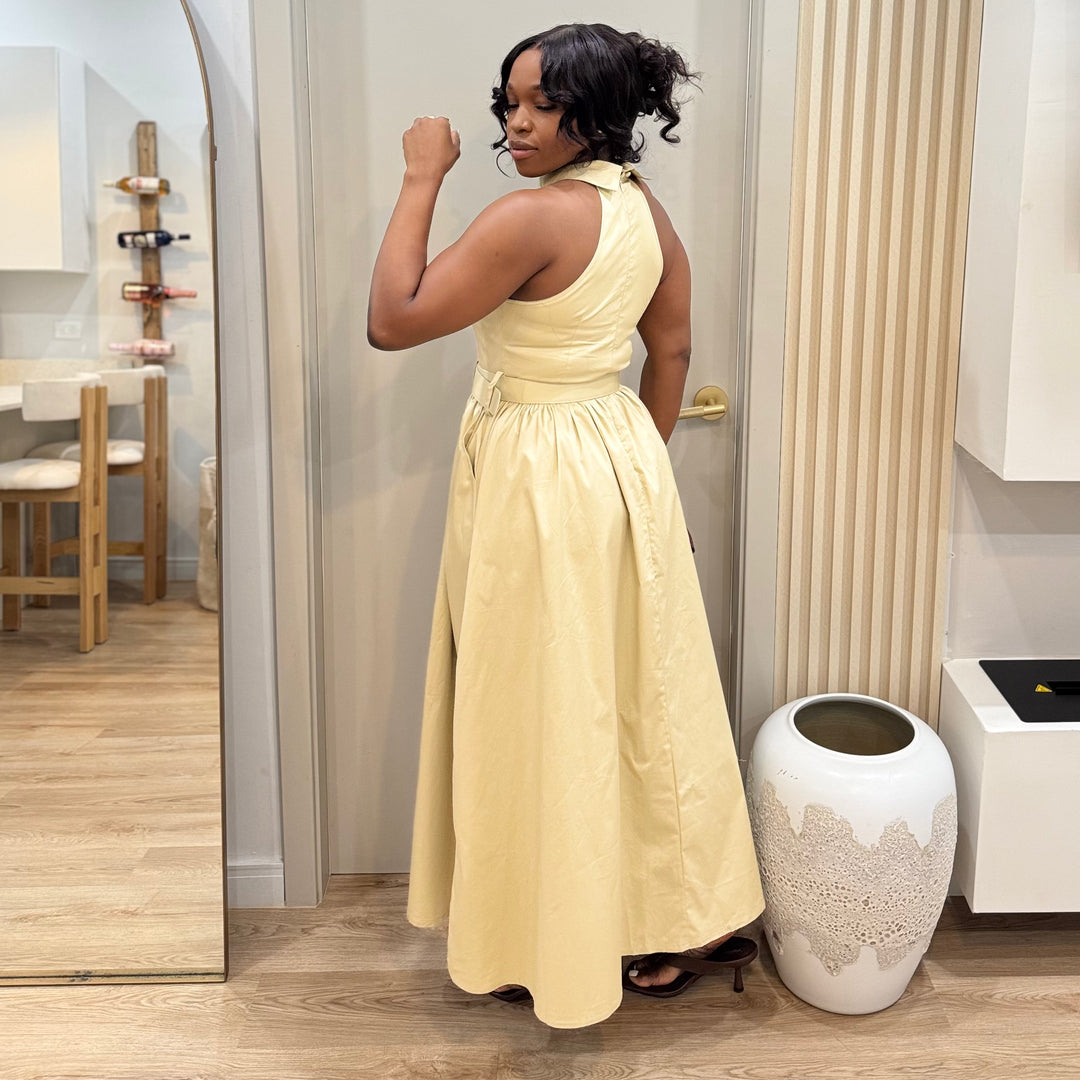 Chelsea belted midi dress