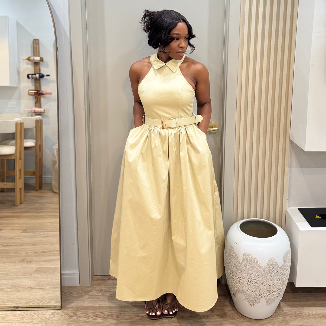 Chelsea belted midi dress