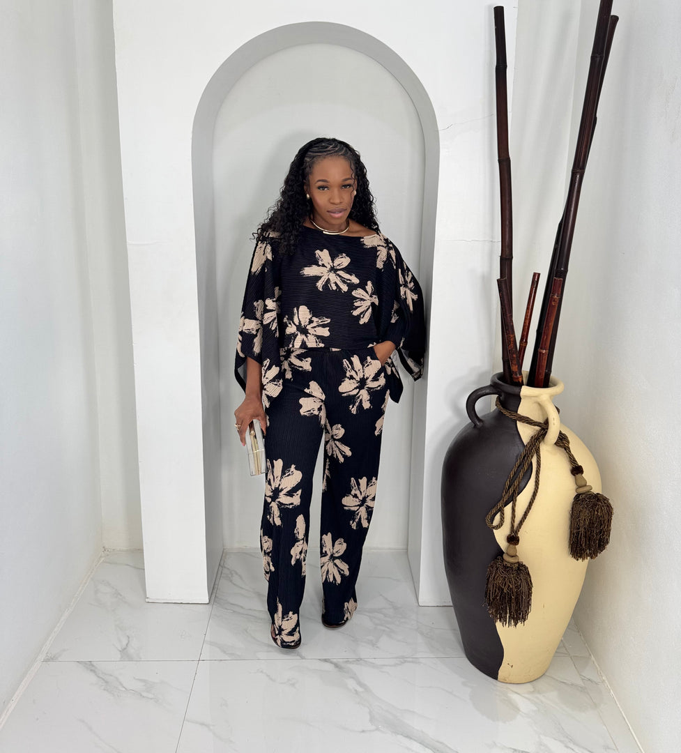 Maison 2 piece  printed pants set