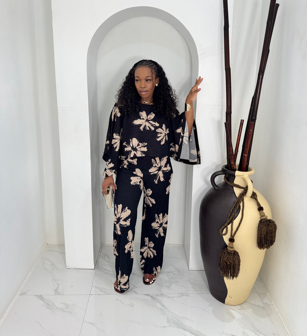 Maison 2 piece  printed pants set