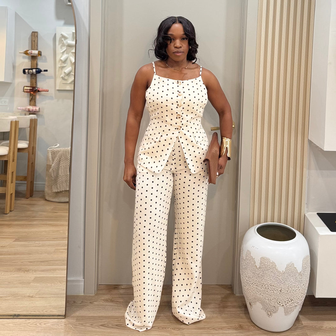 Blair Polka dot pants set