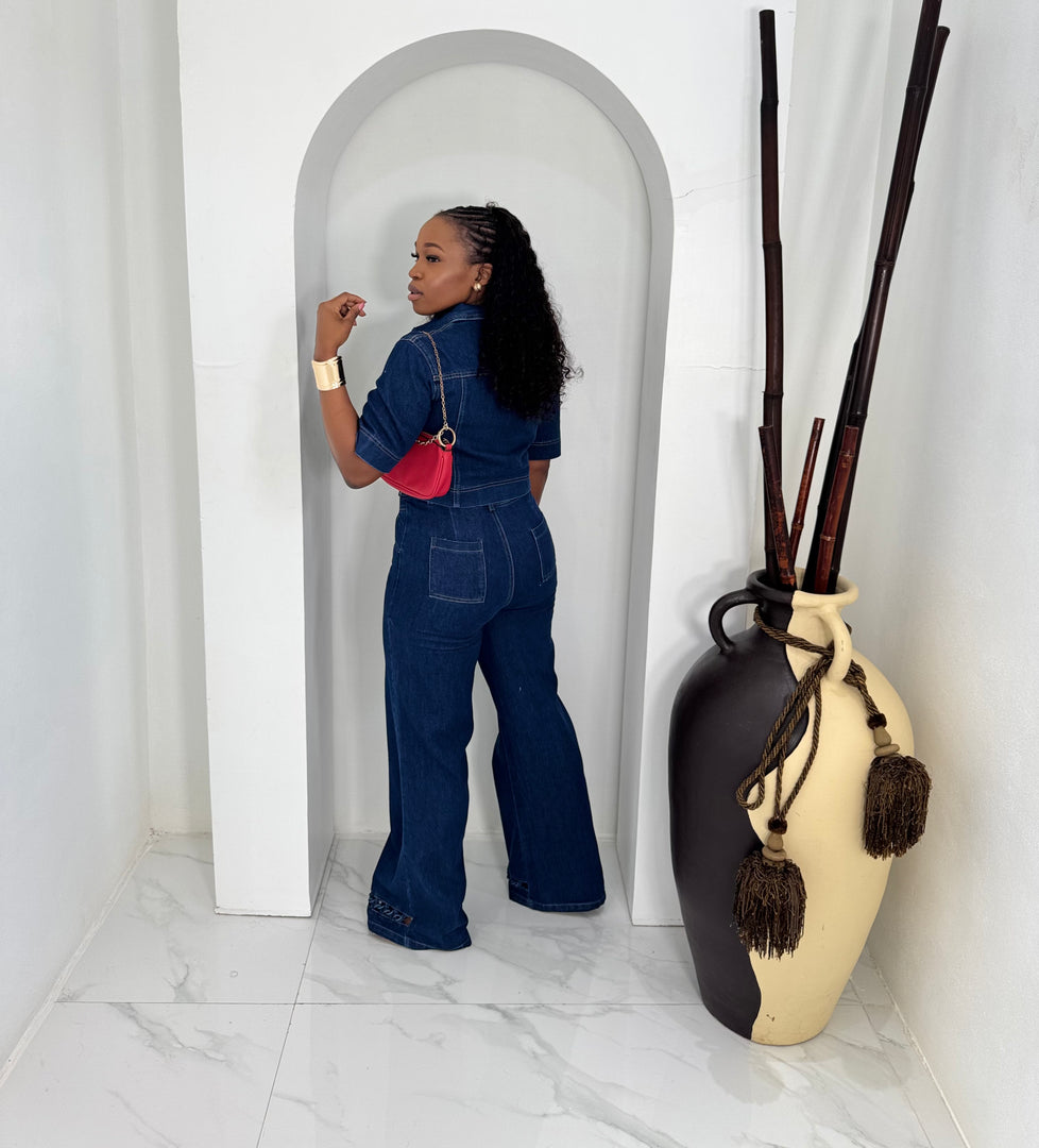 Cote bleu denim pants set