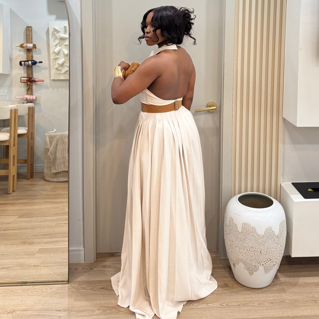 Brielle open back maxi dress