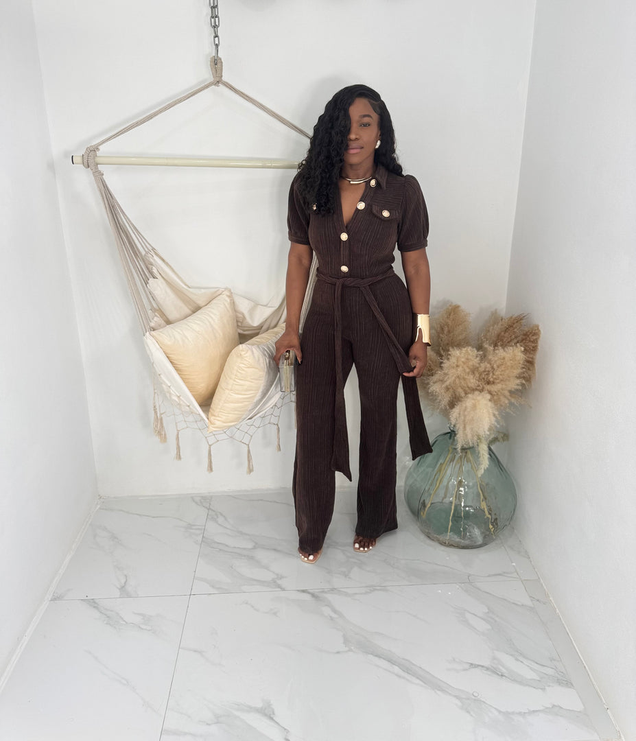 Espresso Corduroy jumpsuit