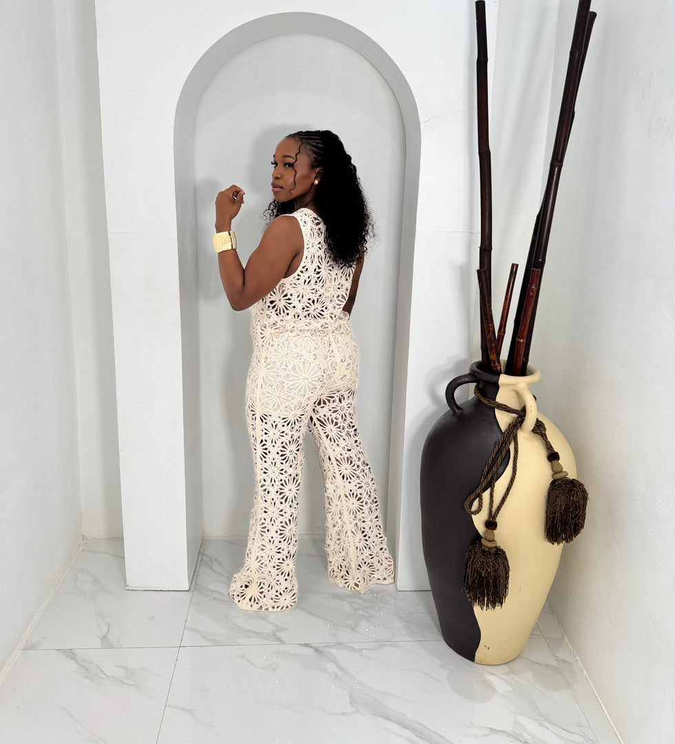 Eclipse Weave Chrochet pants set