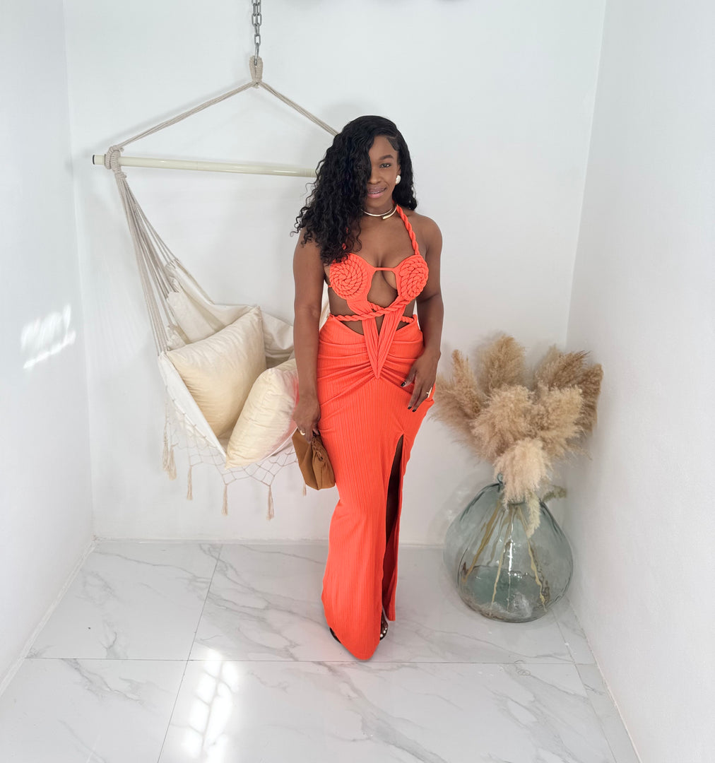 Cleopatra rope detail maxi dress