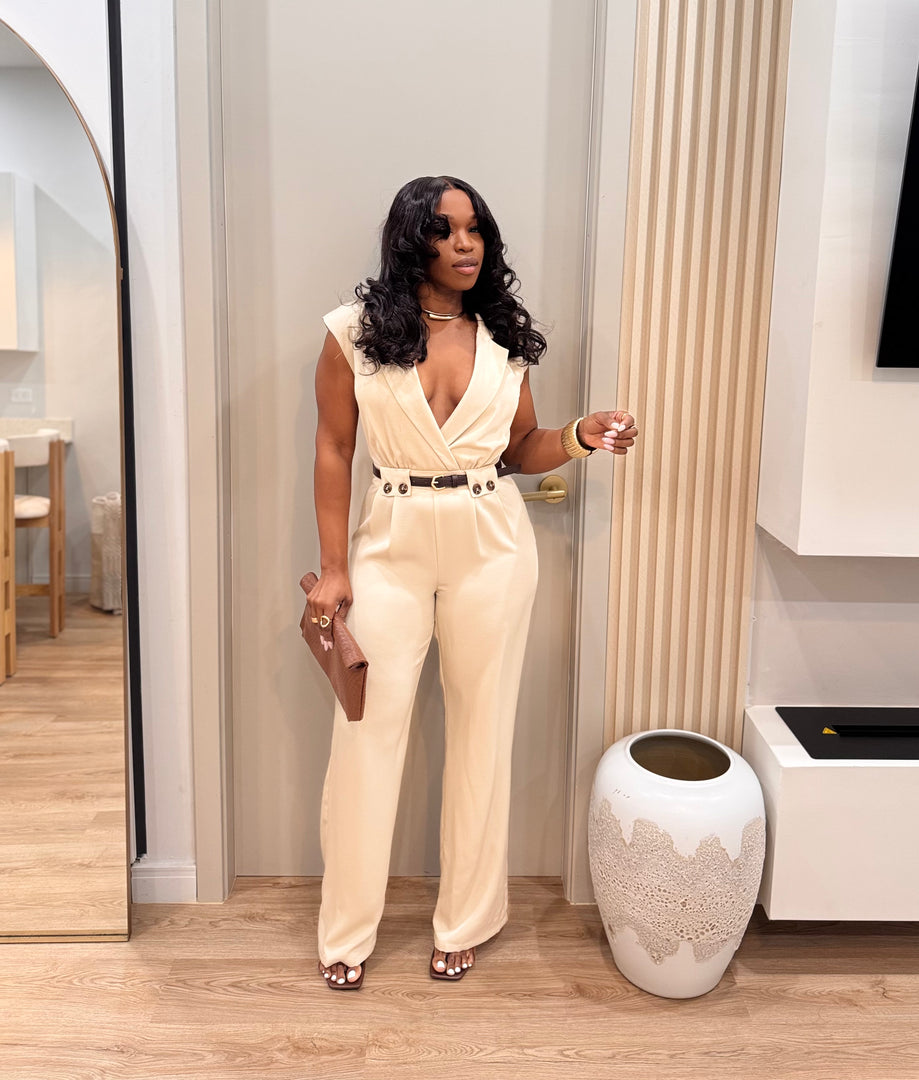 Harper belted jumpsuit