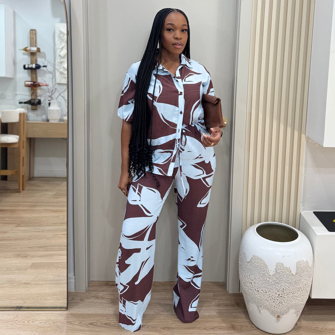 Luna 2 piece printed co ord set