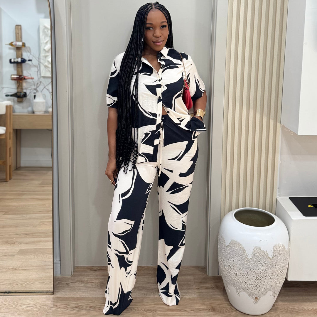 Luna 2 piece printed co ord set