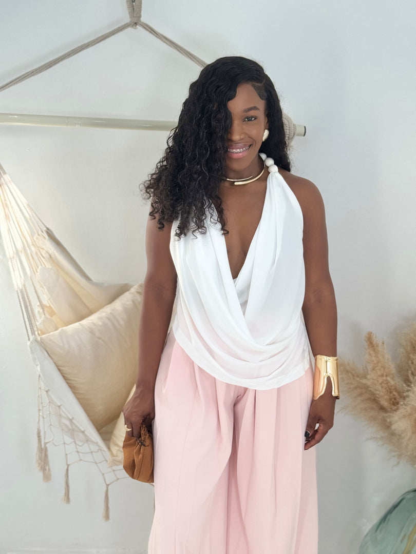 Unhinged deep v top