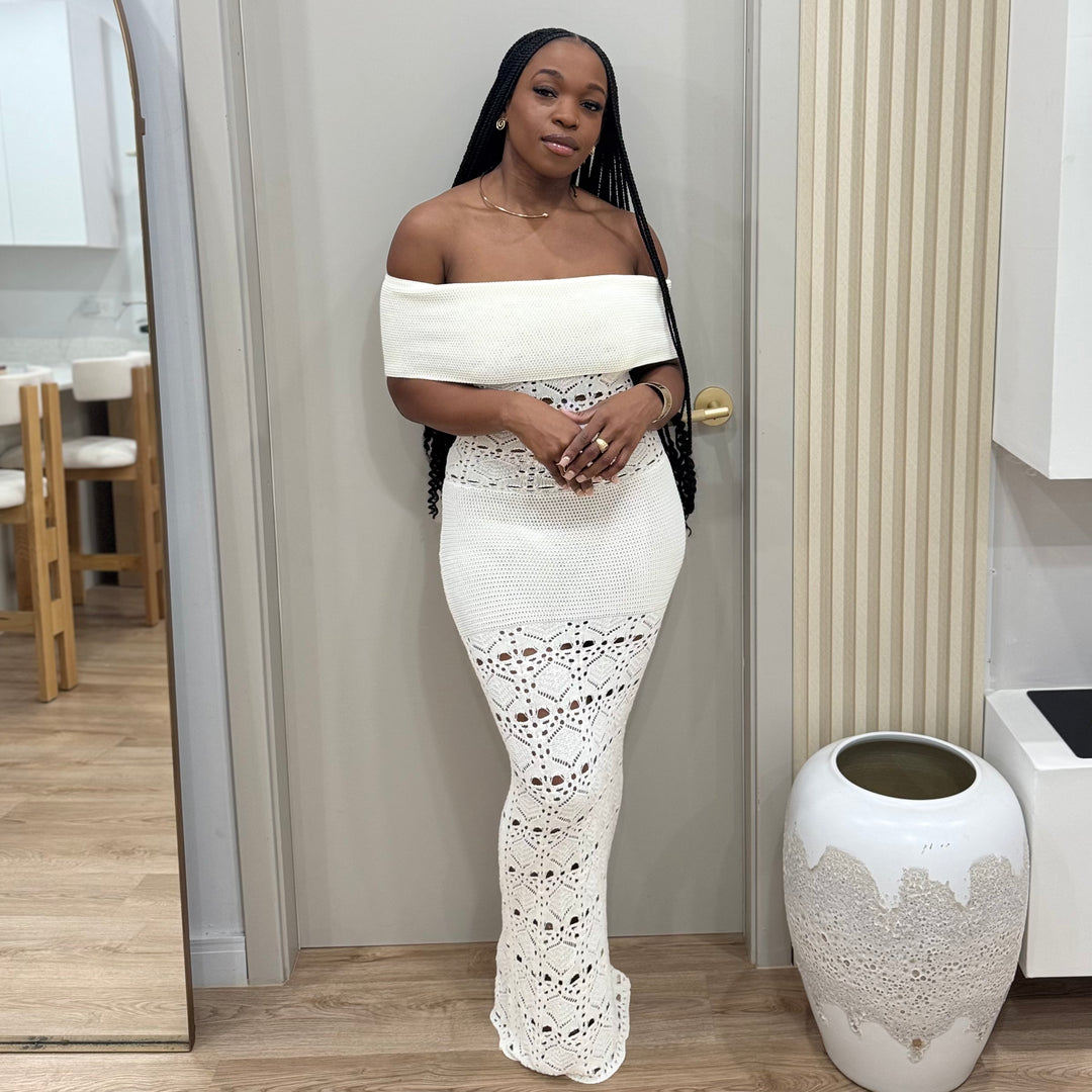 Elan Blanc white maxi dress
