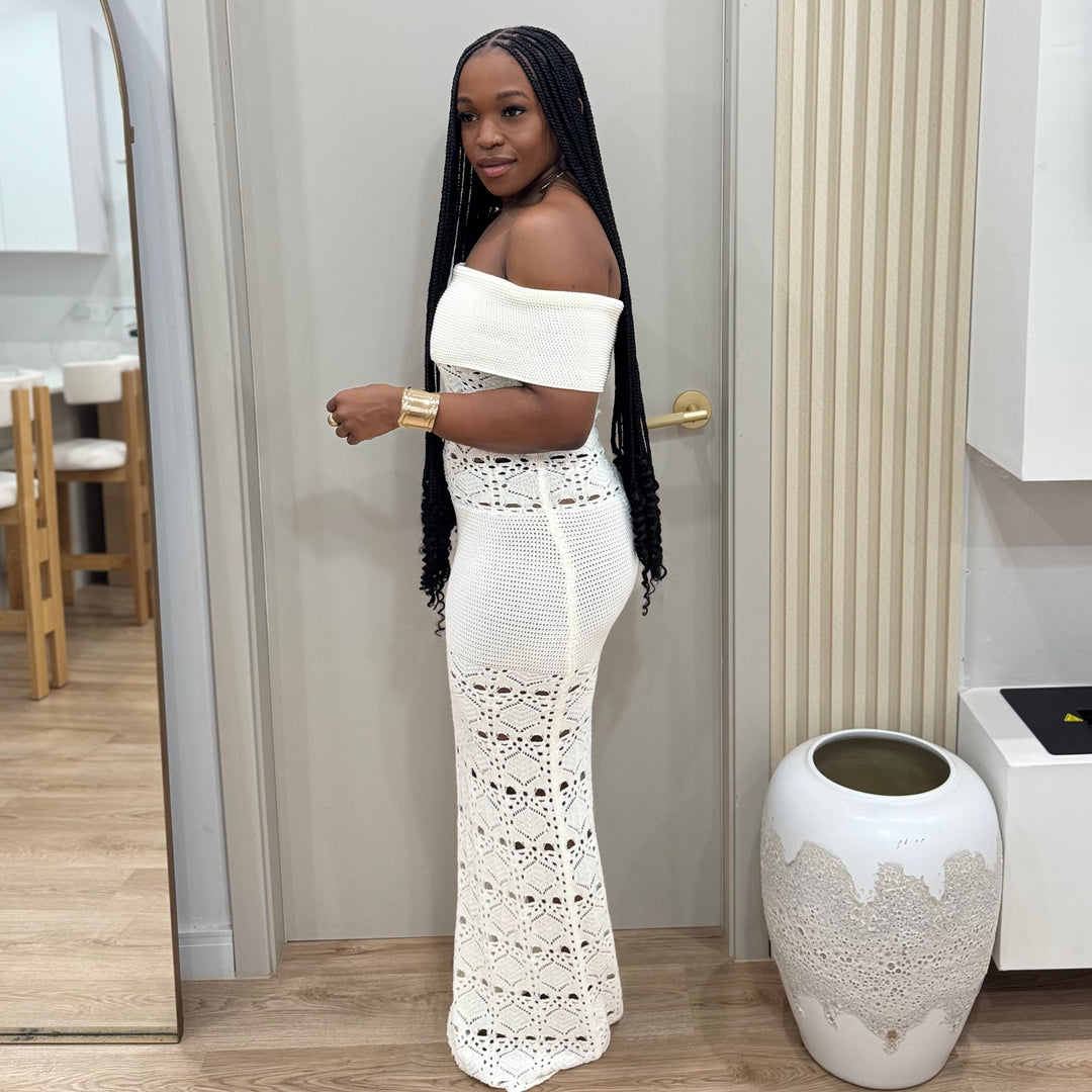 Elan Blanc white maxi dress