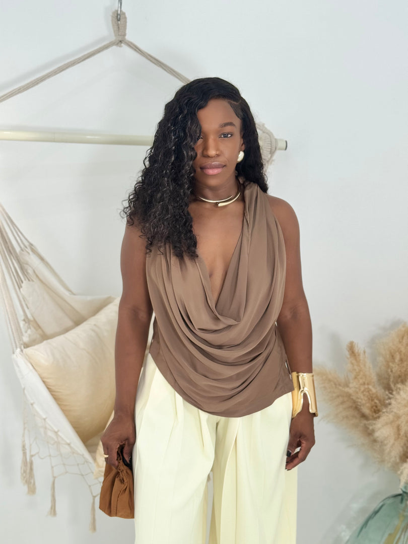 Unhinged deep v top