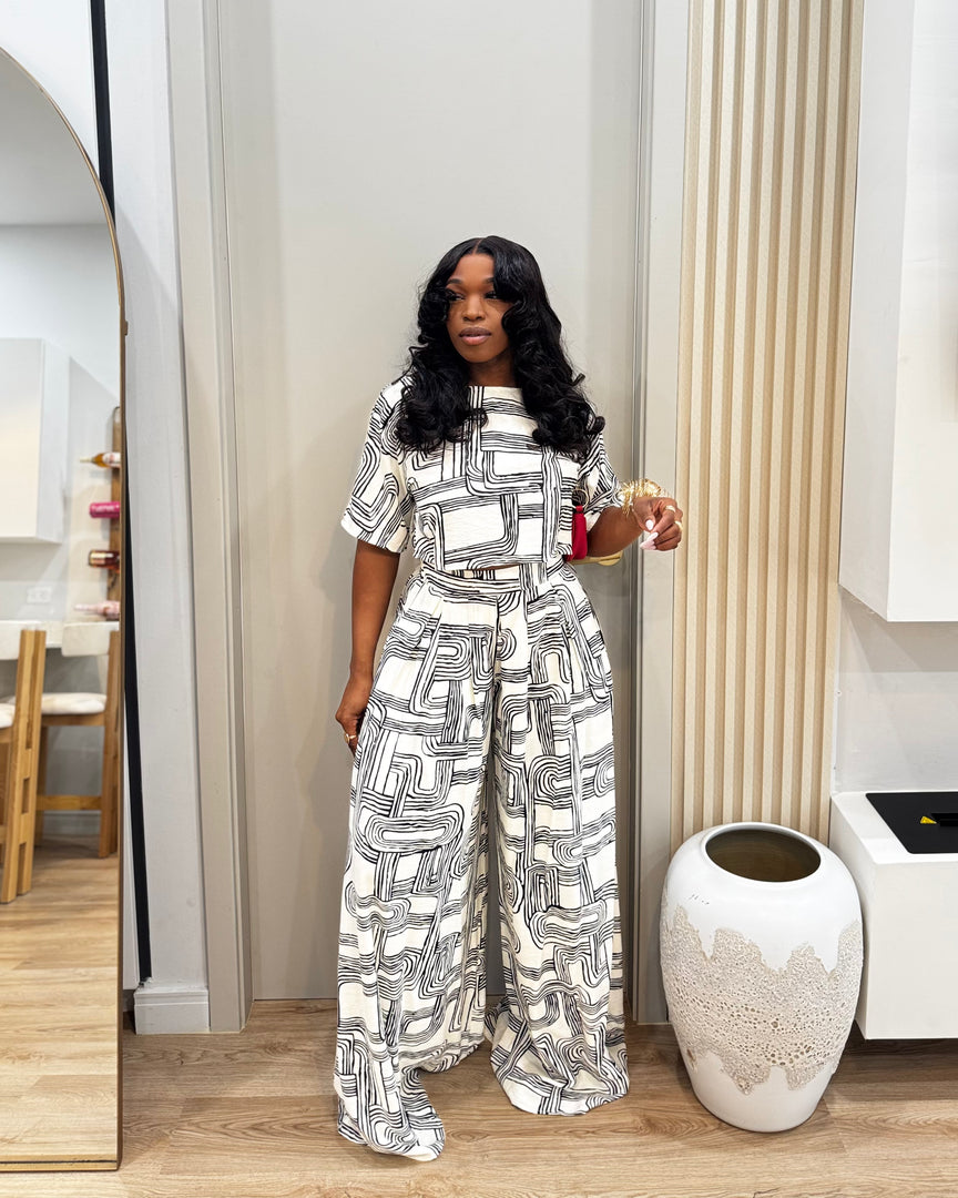 Orlena printed 2 piece set
