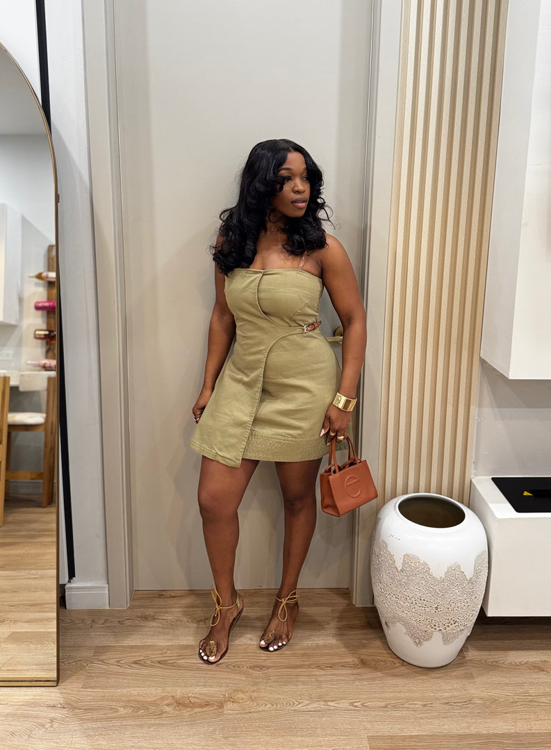 Lemon pepper mini dress