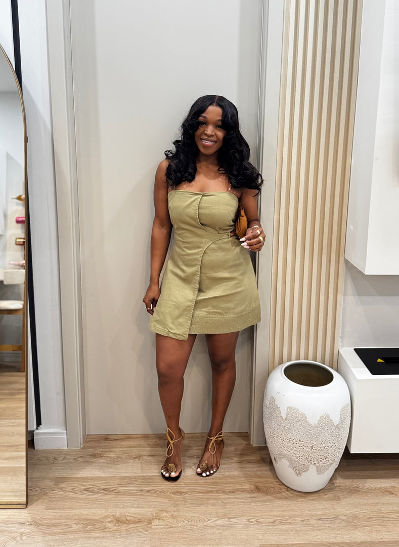 Lemon pepper mini dress