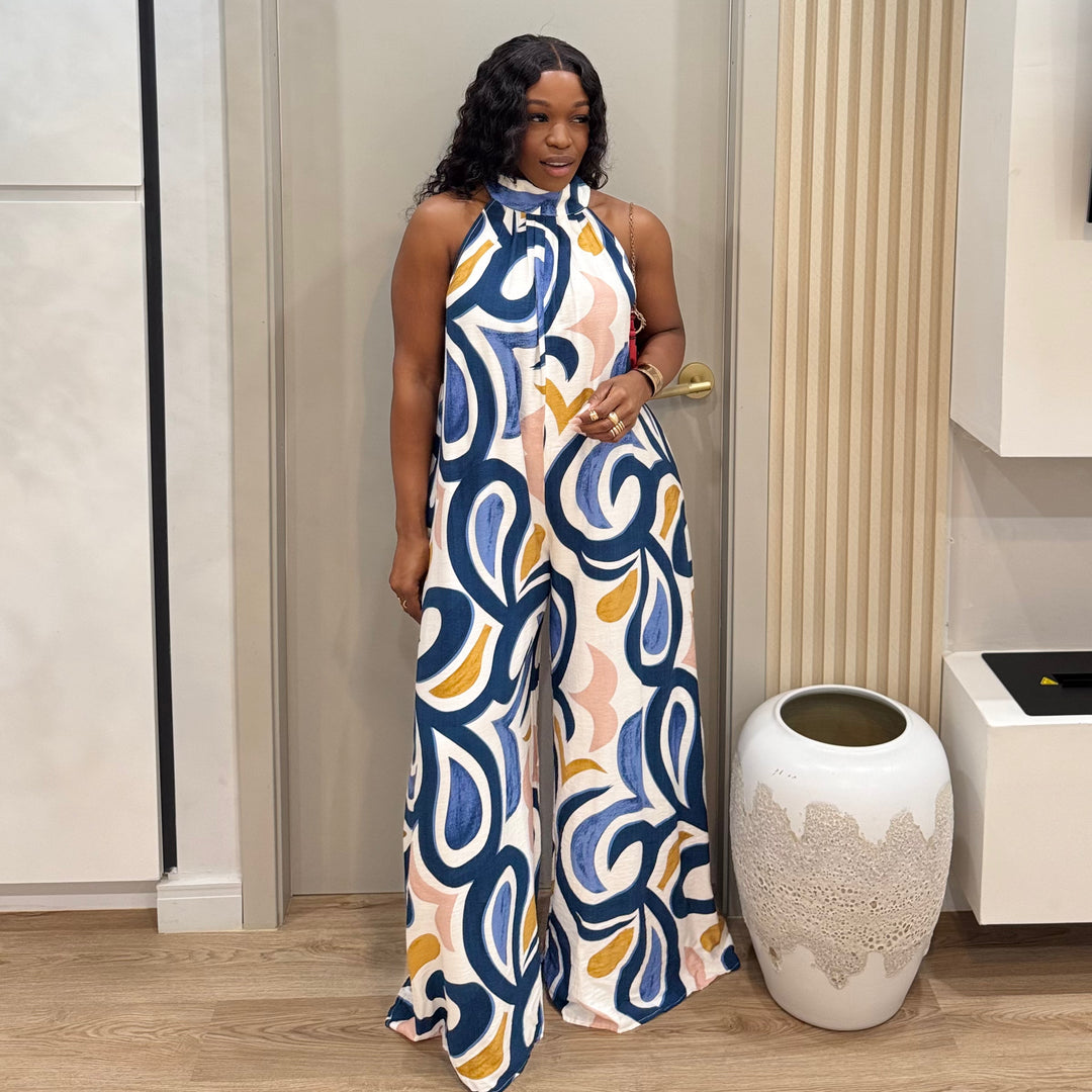 Ocean club printed jumpsuit