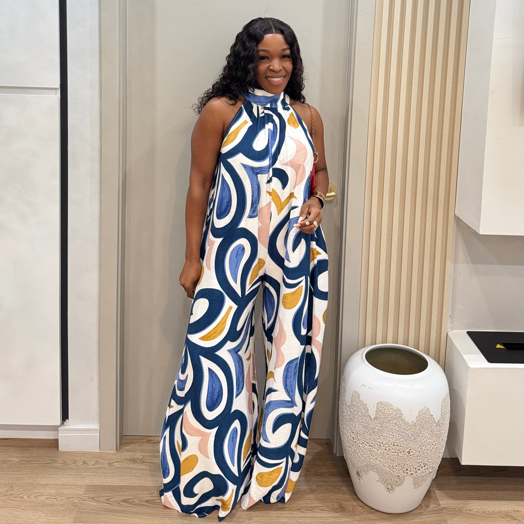 Ocean club printed jumpsuit