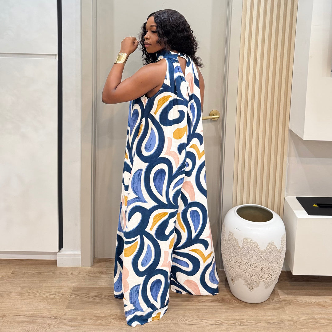 Ocean club printed jumpsuit