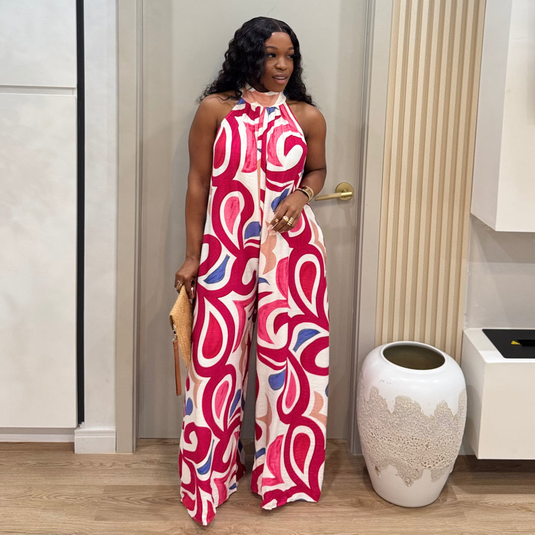 Ocean club printed jumpsuit
