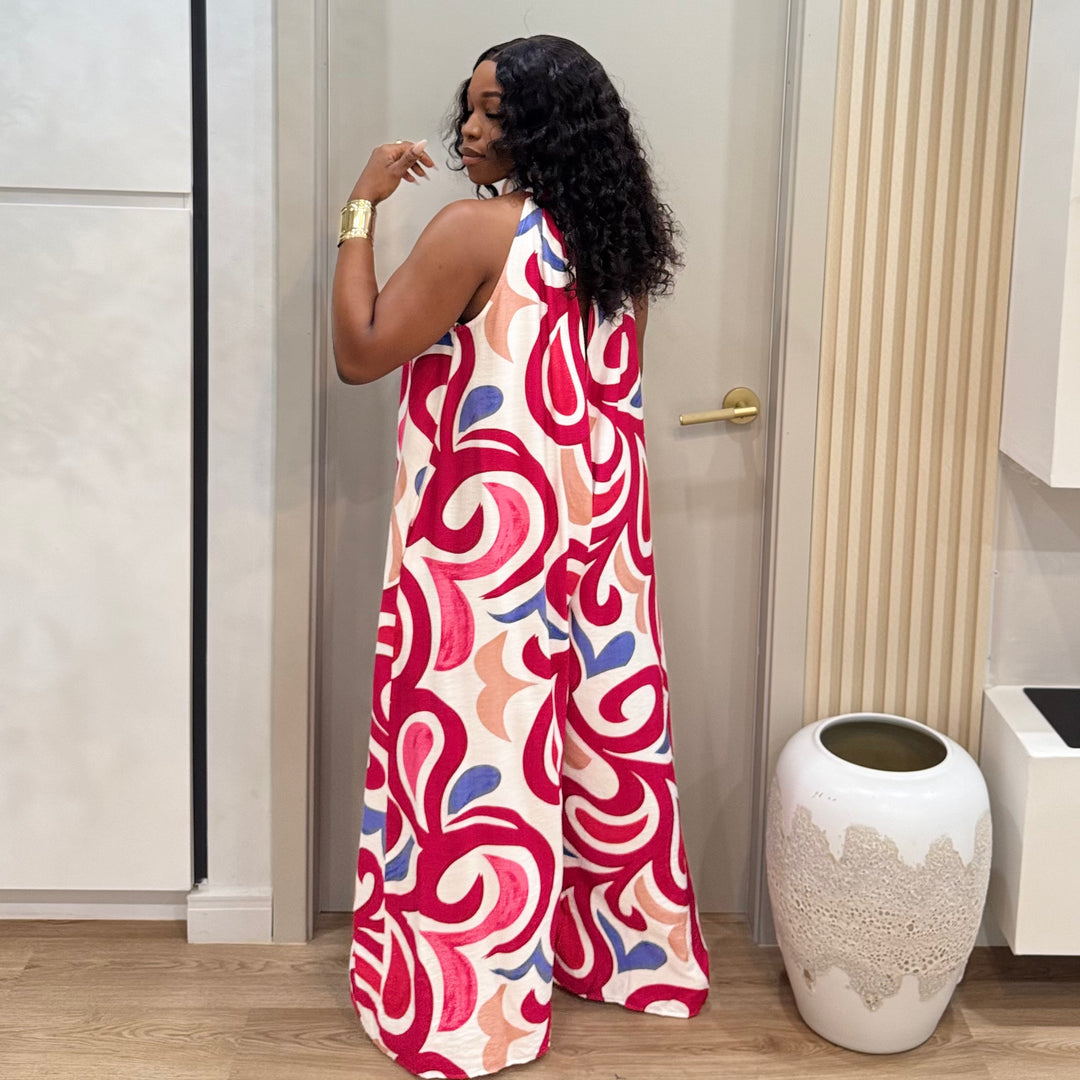 Ocean club printed jumpsuit