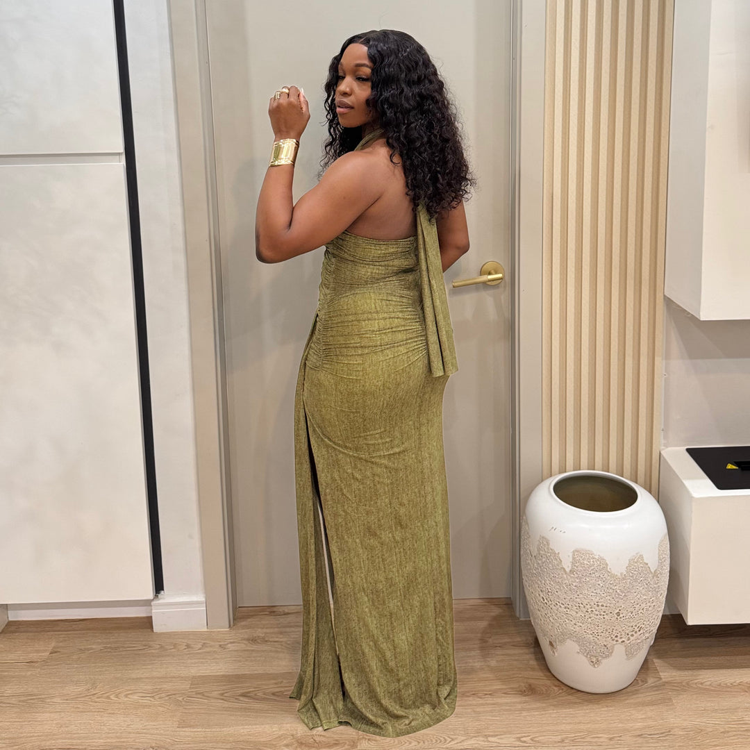 Custard kiss  maxi dress