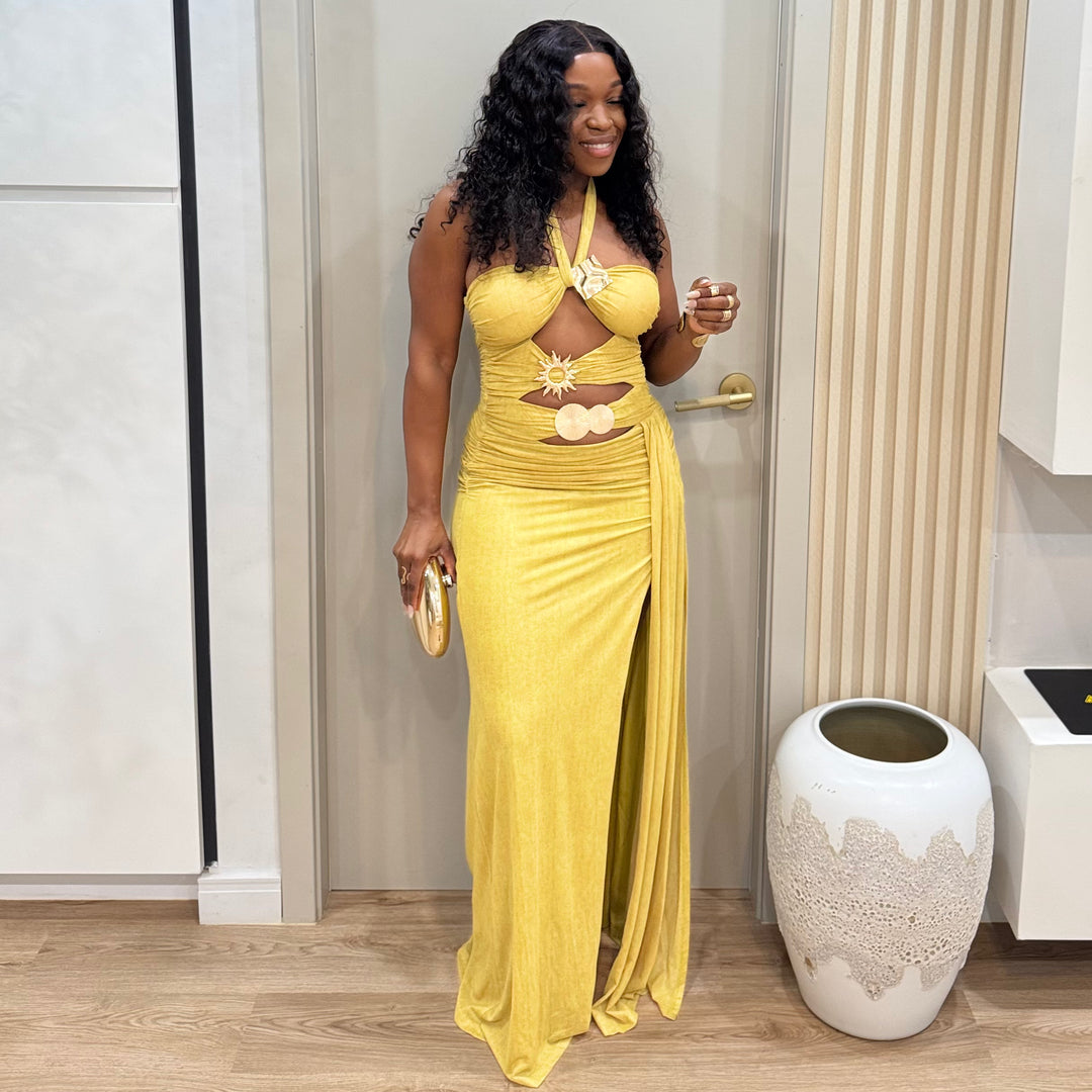 Custard kiss  maxi dress