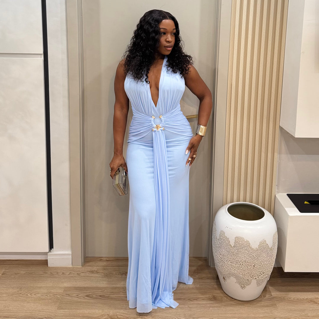Her Essence  ruched maxi dress